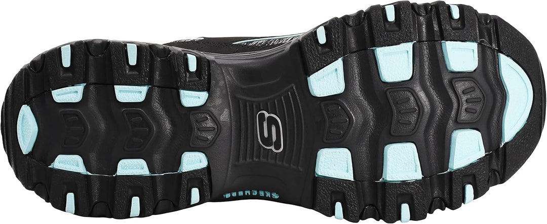 Skechers Damen Sabot D´Lites Scene Setter 37 EU Weit Schwarz Aqua, 37 EU Weit Schwarz Aqua