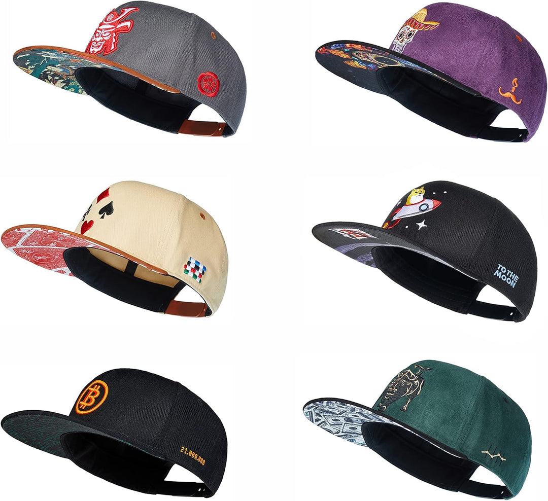 Cadency® Snapback Cap, Herren und Damen, Masken, Baseball Kappe, Basecap gerader Schirm, Grössenvers