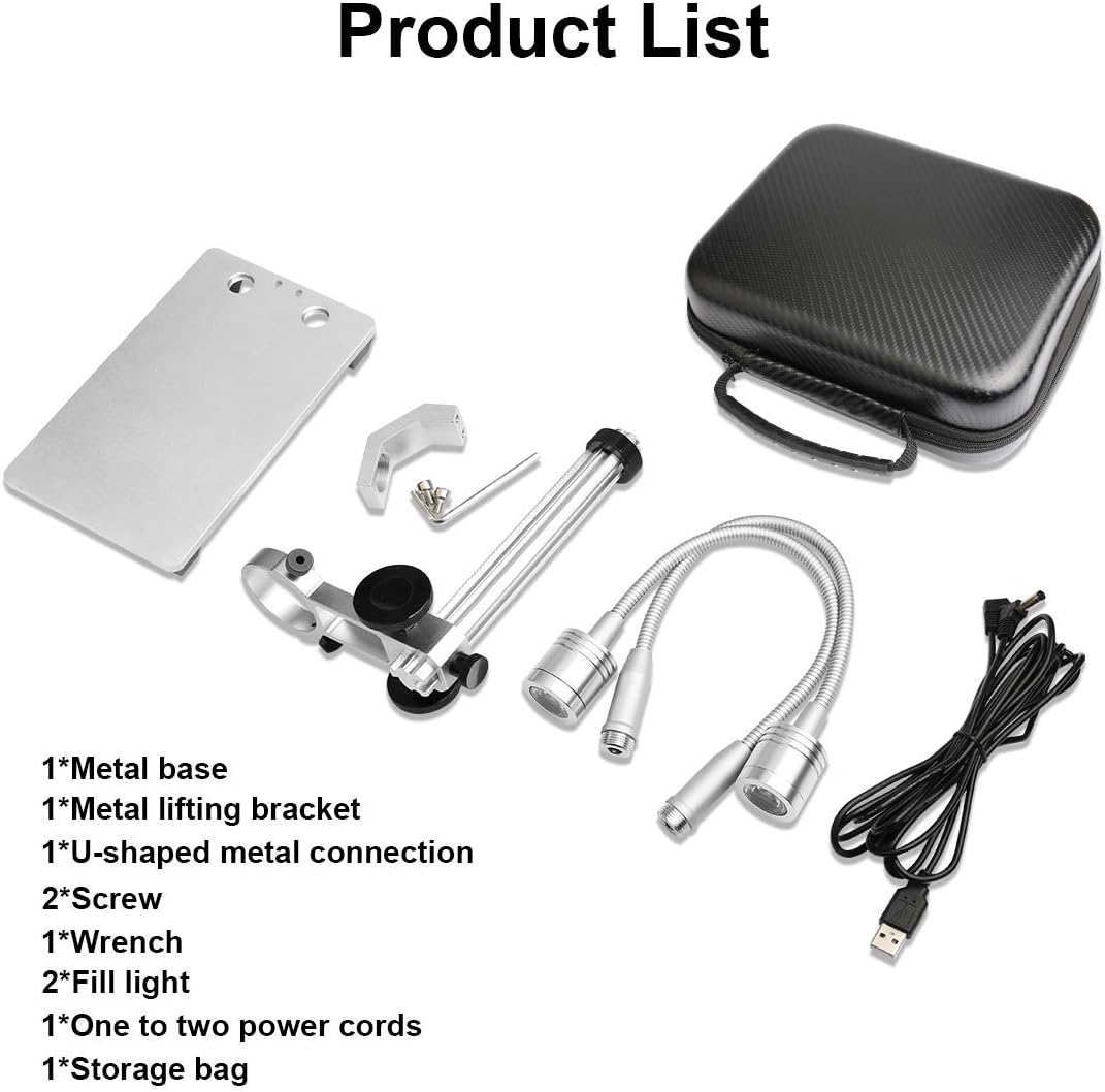 Aluminiumlegierungsständer für digitale USB/WiFi/LCD-Mikroskopkamera, Cainda Universal-Metallständer