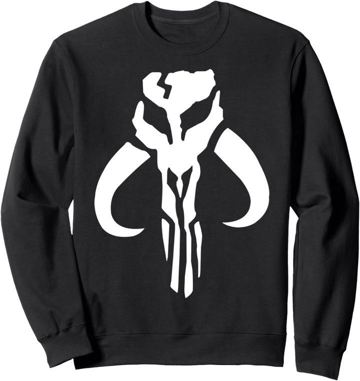 Star Wars Mandalorian Skull Light Chest Logo Sweatshirt