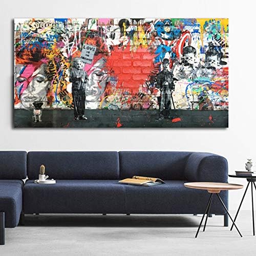 Banksy Leinwand-Kunst, abstrakte Graffiti-Street-Kunst, Leinwand-Kunst, Bilder, Drucke für Wohnzimme