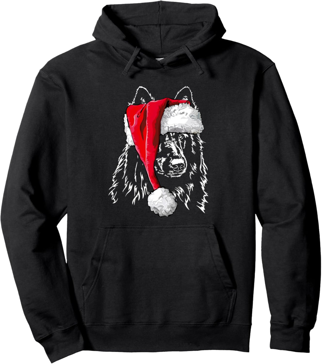 Lustiger Groenendael Weihnachtsmann Weihnachten Hunde Pullover Hoodie