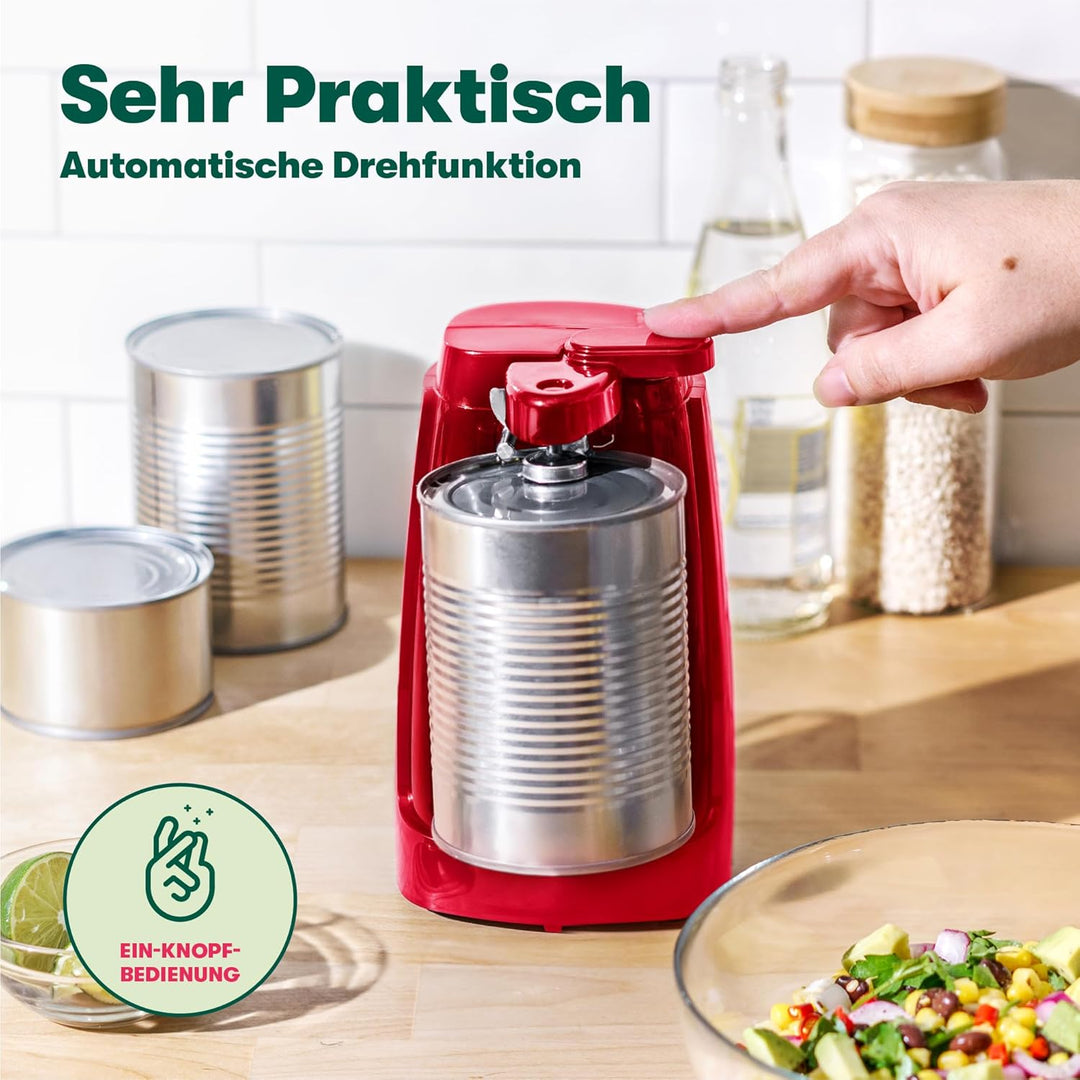 bella Elektrischer Dosenöffner und Messerschärfer, Multifunktionaler Gläser- und Flaschenöffner mit