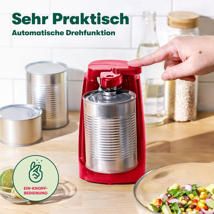 bella Elektrischer Dosenöffner und Messerschärfer, Multifunktionaler Gläser- und Flaschenöffner mit