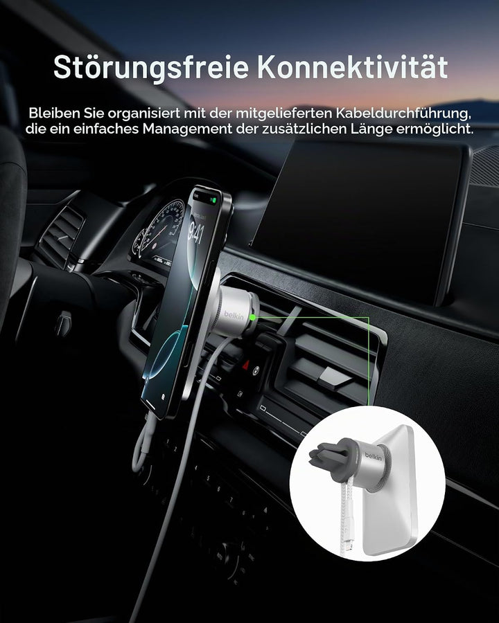 Belkin PRO Kfz-Halterung mit MagSafe für iPhone 13 Serie (magnetische Autokupplung für alle iPhone 1