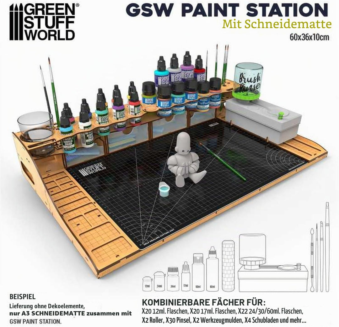 Paint Station with Cutting Mat/Stanica NA maľovanie s reznou podložkou