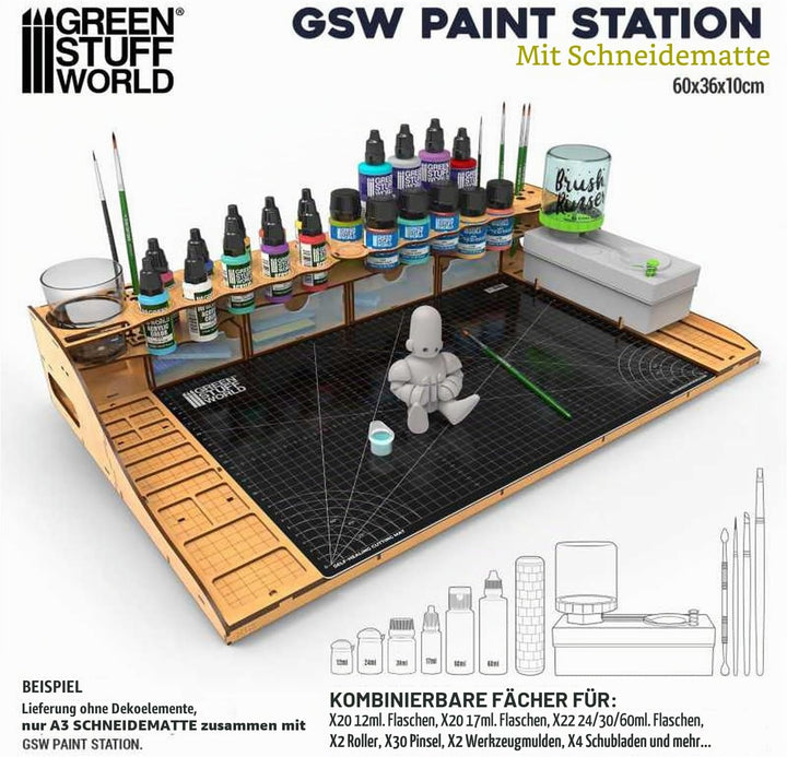 Paint Station with Cutting Mat/Stanica NA maľovanie s reznou podložkou