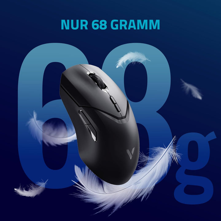 Rapoo VT9PRO kabellose 2,4 GHz High-Performance Gaming-Maus mit 26000 DPI optischem Sensor, 50 G Bes