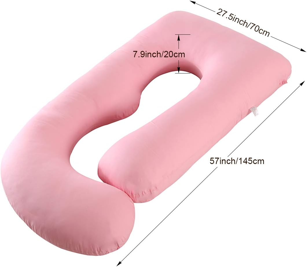 SHANNA Schwangerschaftskissen Seitenschläferkissen Stillkissen U Förmiges XXL Stützkissen 70*145CM G