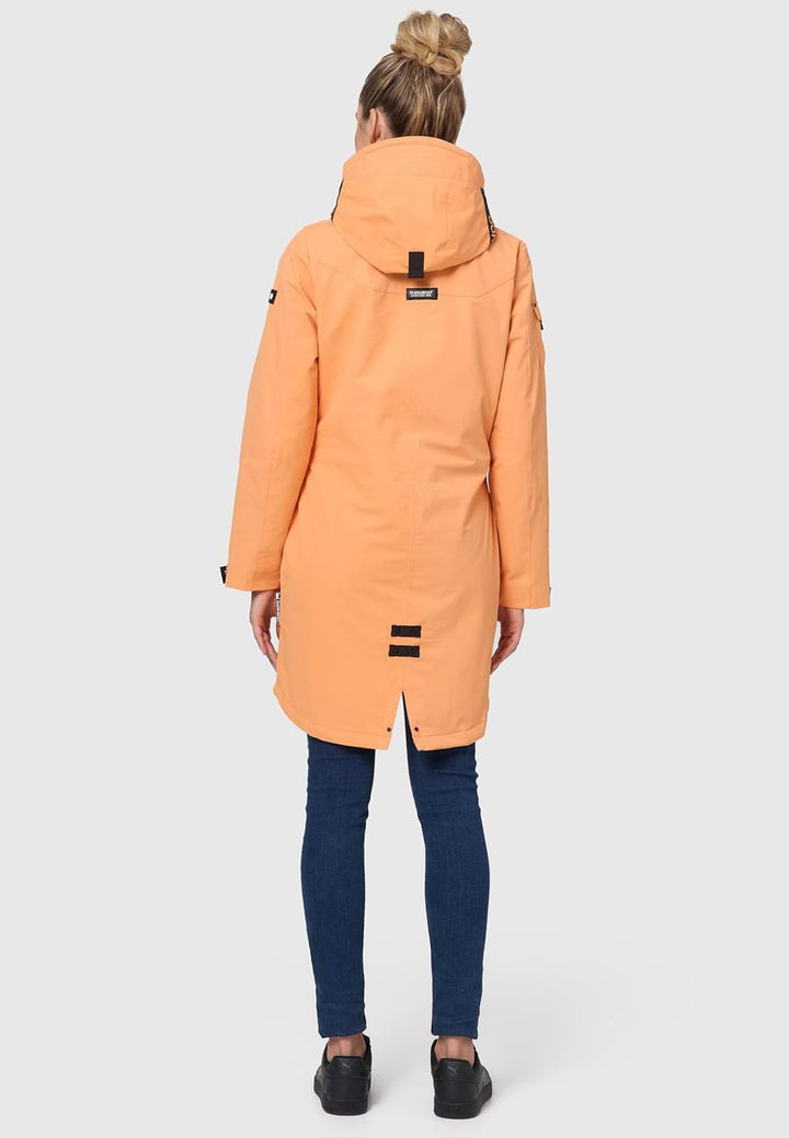 Navahoo Damen Übergangsjacke leichte Jacke mit Kapuze Pfefferschote XS-3XL XS Apricot Sorbet, XS Apr