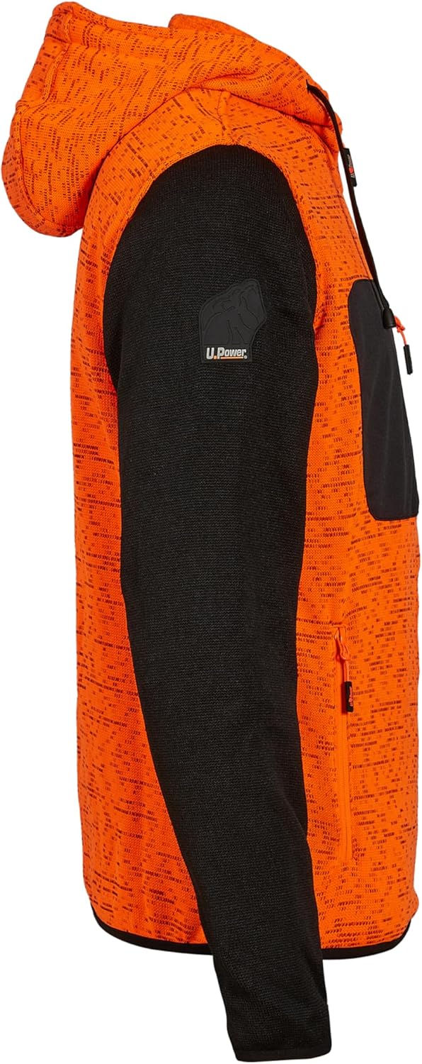 U-Power Rainbow, Sweatshirt mit durchgehendem Reissverschluss, mit grossen Taschen, weichem Fleece,