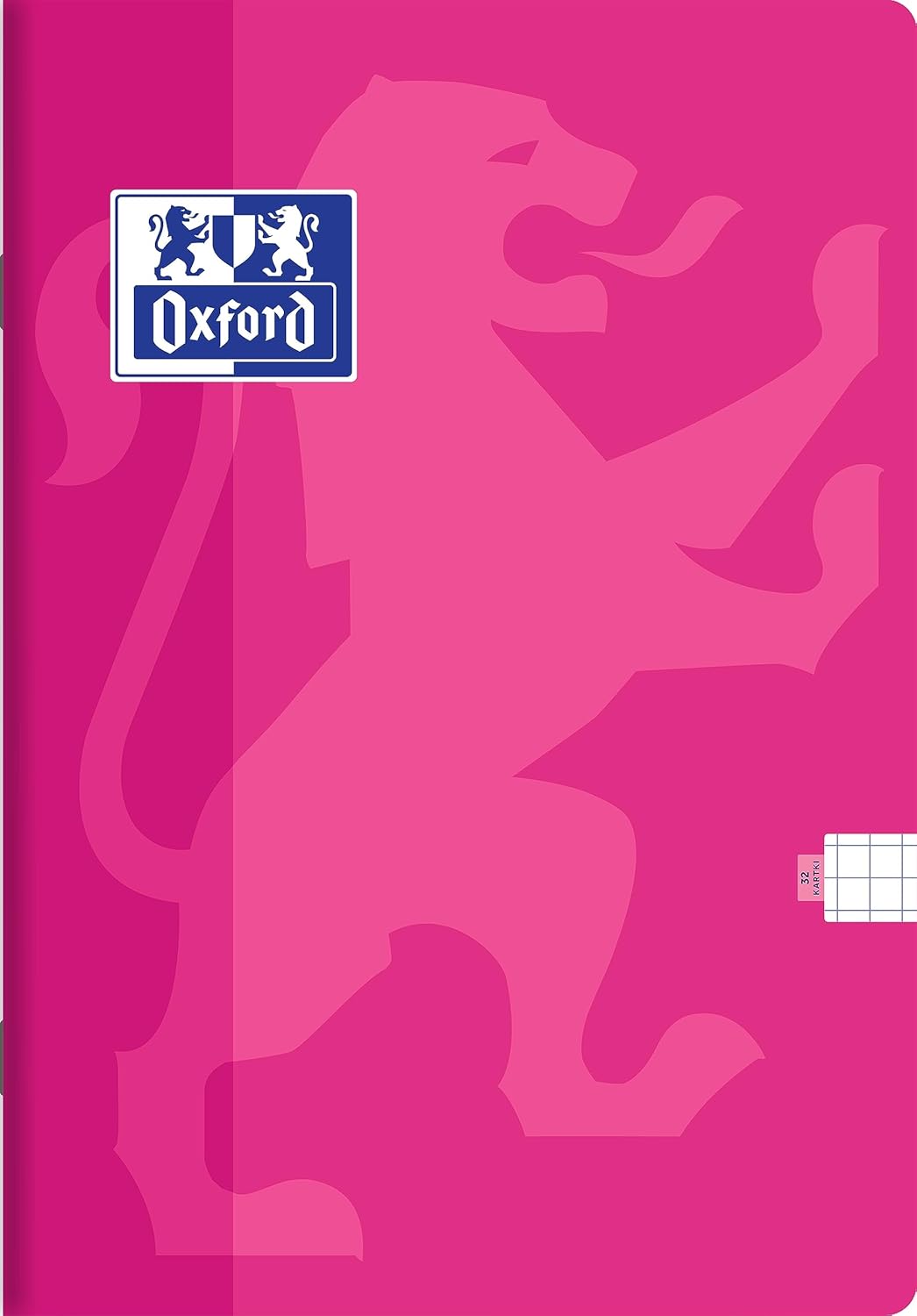 Oxford Touch Schulheft A5 Kladde 32 karierte Blätter mit Seitenrand, Optik Paper 90 g, weicher lamin
