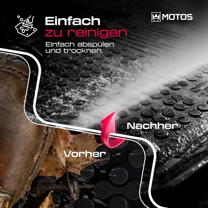 M MOTOS Gummimatten Auto Fussmatte passt für DS DS3 2009-2016 Verbessern Sie Ihren Reisekomfort mit