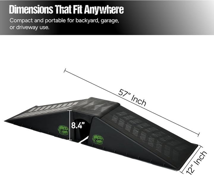 Ten-Eighty Micro Flybox Launch Ramp Set mit 2 verbindbaren Skateboard-Rampen, schwarz Ten Eighty Mic