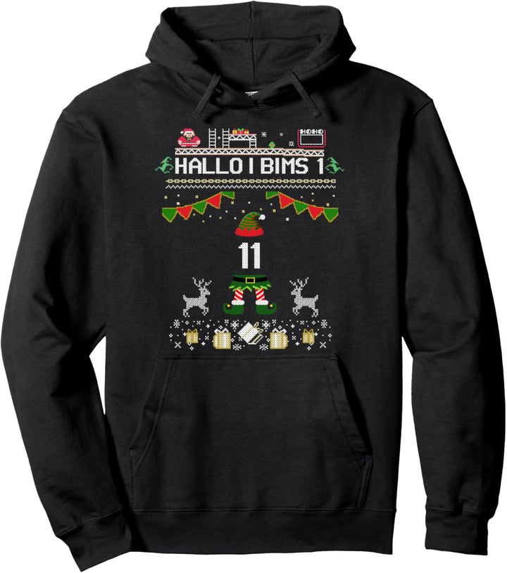 Lustiger Weihnachtself für Gamer Elf 11 gaming I Bims 1 nerd Pullover Hoodie
