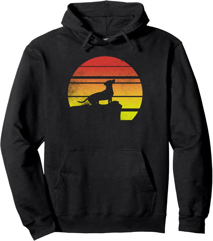 Retro Vintage Dackel Pullover Hoodie