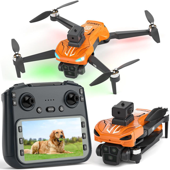 GPS-Drohne mit 4K-Kamera, Zusammenklappbares Quadrocopter, bürstenloser Motor, 90° einstellbares Obj
