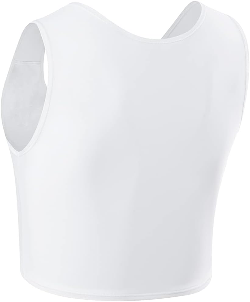 XUJI Transgender FTM Trans Atmungsaktive Halb Brust binder XL Weiss, XL Weiss