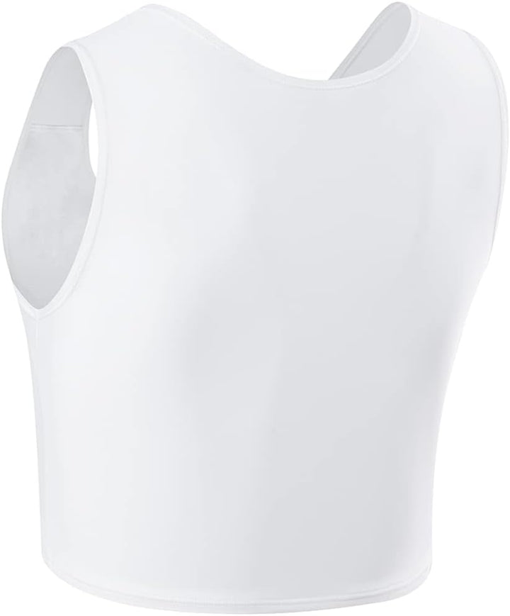 XUJI Transgender FTM Trans Atmungsaktive Halb Brust binder XL Weiss, XL Weiss