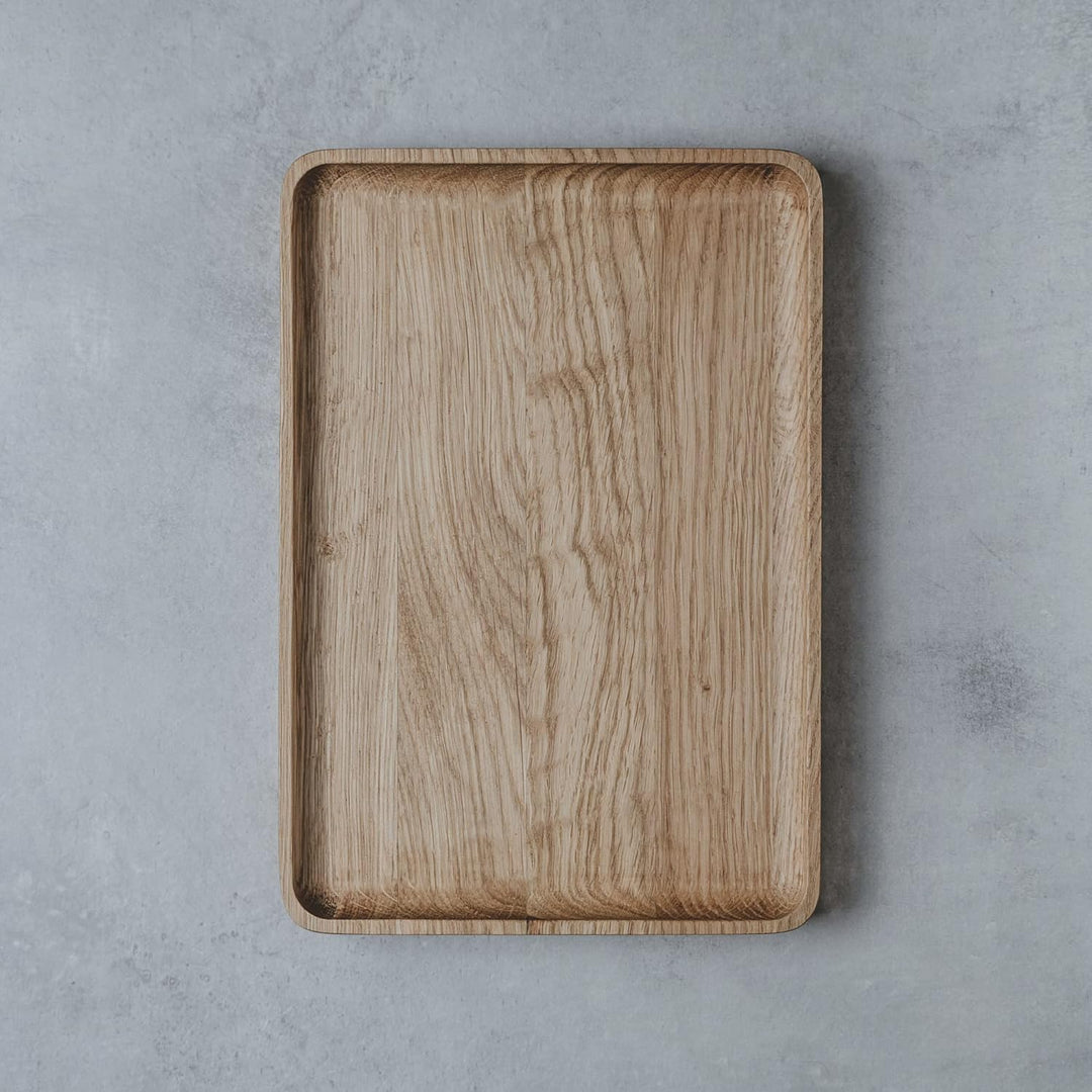 Oakywood Schreibtischablage B23 x T16,5 x H2 cm, aus Massivholz (Eiche oder Nussbaum), handgefertigt