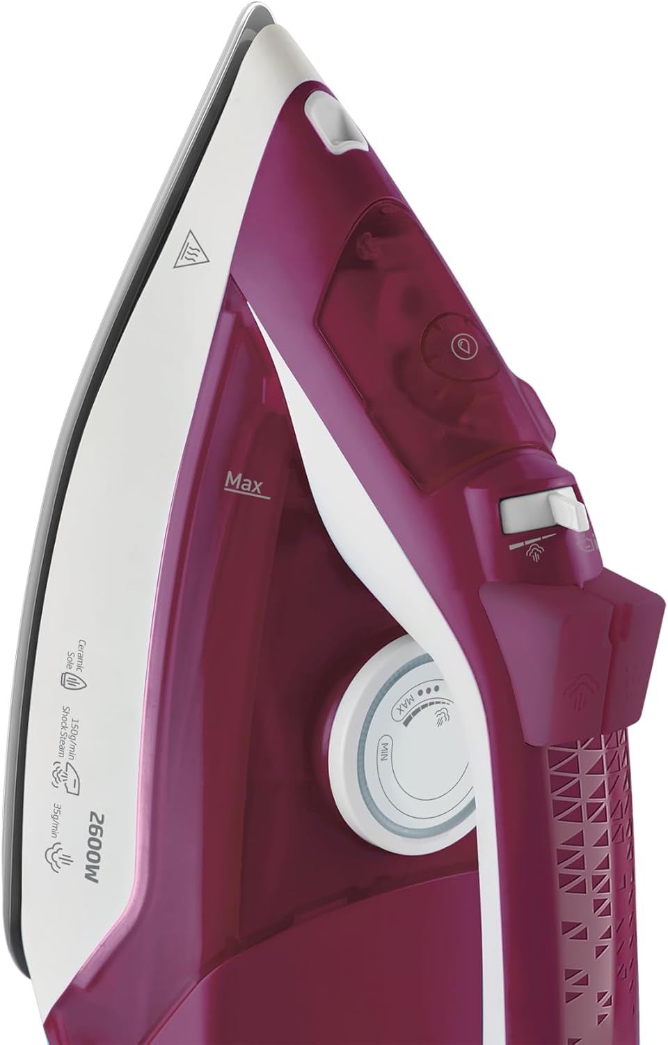 Beko - SIM3126R - Bügeleisen, 2600 Watt, vertikales Bügeln, automatische Reinigung, 240 ml - Rot 260