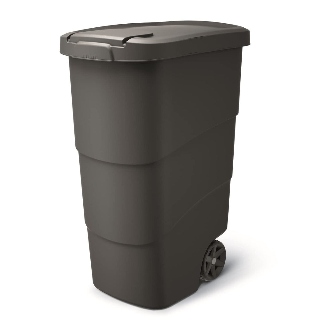 Prosperplast Wheeler 90L Müllbehälter mit Rädern und Deckel Mülltonne Müllgrossbehälter Grossmüllton