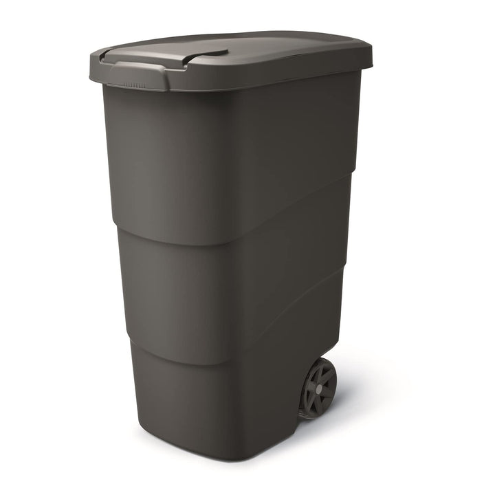 Prosperplast Wheeler 90L Müllbehälter mit Rädern und Deckel Mülltonne Müllgrossbehälter Grossmüllton