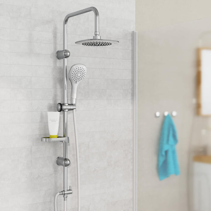 EISL Duschset DUSCHTRAUM Duschsäule mit grosser Regendusche 200 x 200 mm und Handbrause, ideal zum N