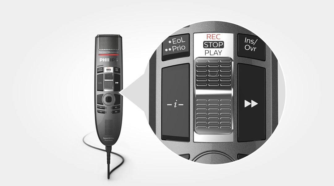 Philips SMP3710 SpeechMike Premium Touch, USB-Diktiermikrofon für kristallklare Aufnahmen und beste