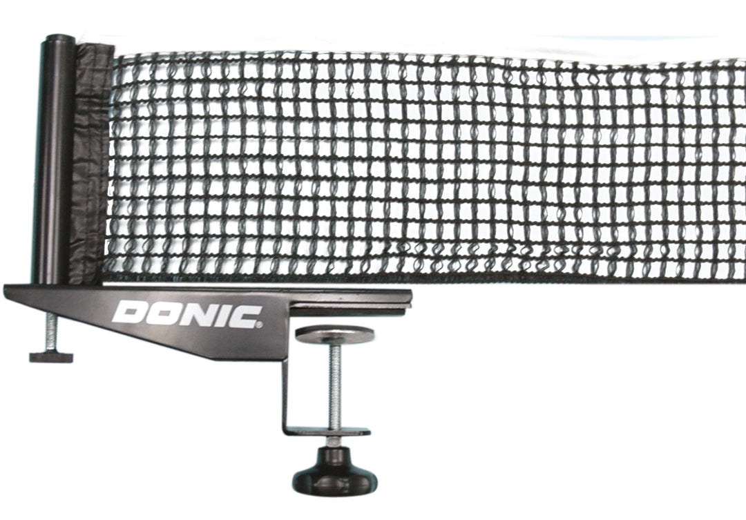 Donic-Schildkröt Tischtennisnetz Rallye, robuste Wettkampf-Netzgarnitur, verstellbares Baumwollnetz,