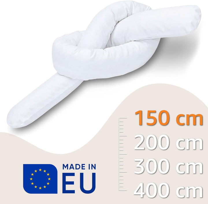 Totsy Baby Seitenschläferkissen Bettschlange Body Pillow 150 cm Baumwolle - Kopfkissen lang Bettroll