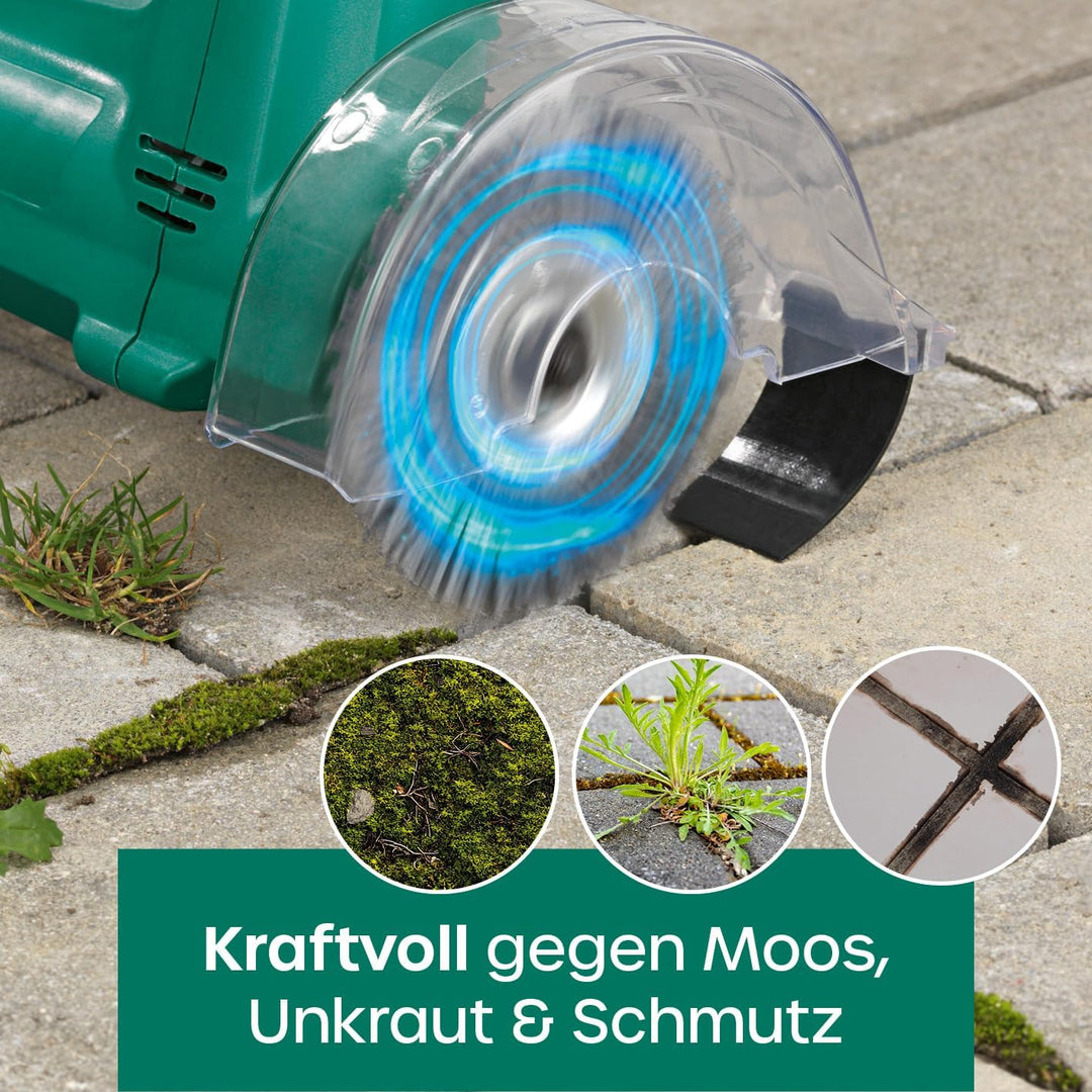 EASYmaxx Fugenreiniger elektrisch | Einfache säuberung von Fugen, Gehwegen & uvm - Ohne lästige Rück