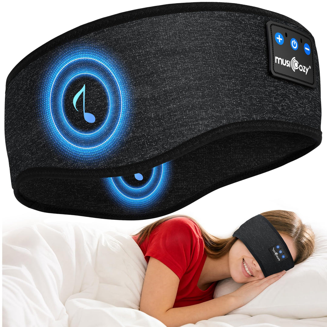 MUSICOZY Schlafkopfhörer Bluetooth 5.4, Bequem &amp; Ultraleicht Stirnband kopfhörer zum Schlafen mit Hi