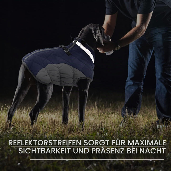 Kuoser Hundejacke Wintermantel für Grosse Hunde - Wasserdicht Winterweste Mit Geschirr - Warme Jacke