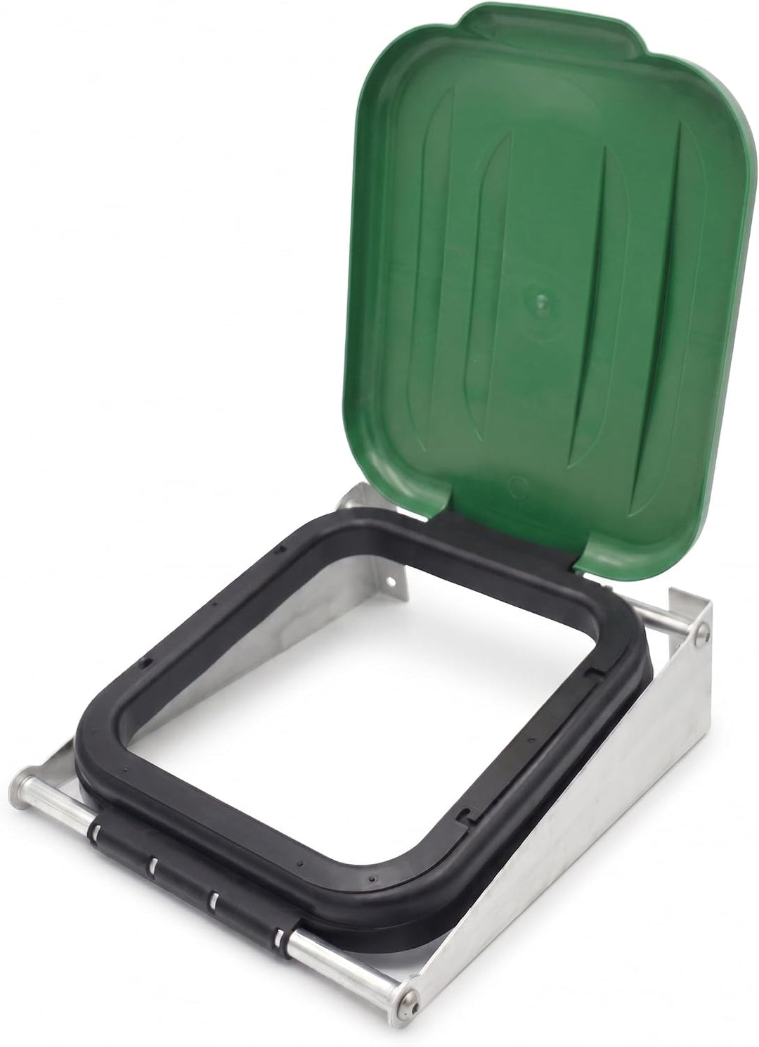 Müllsack Wandhalterung mit Deckel | 70-120L | Abfallbehälter Aluminium Müllsackhalter wandmontage |