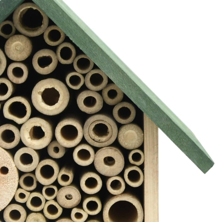 Insektenhotel 2er Set aus massivem Tannenholz, Nisthilfe für Bienen, Käfer und Schmetterlinge, Wette