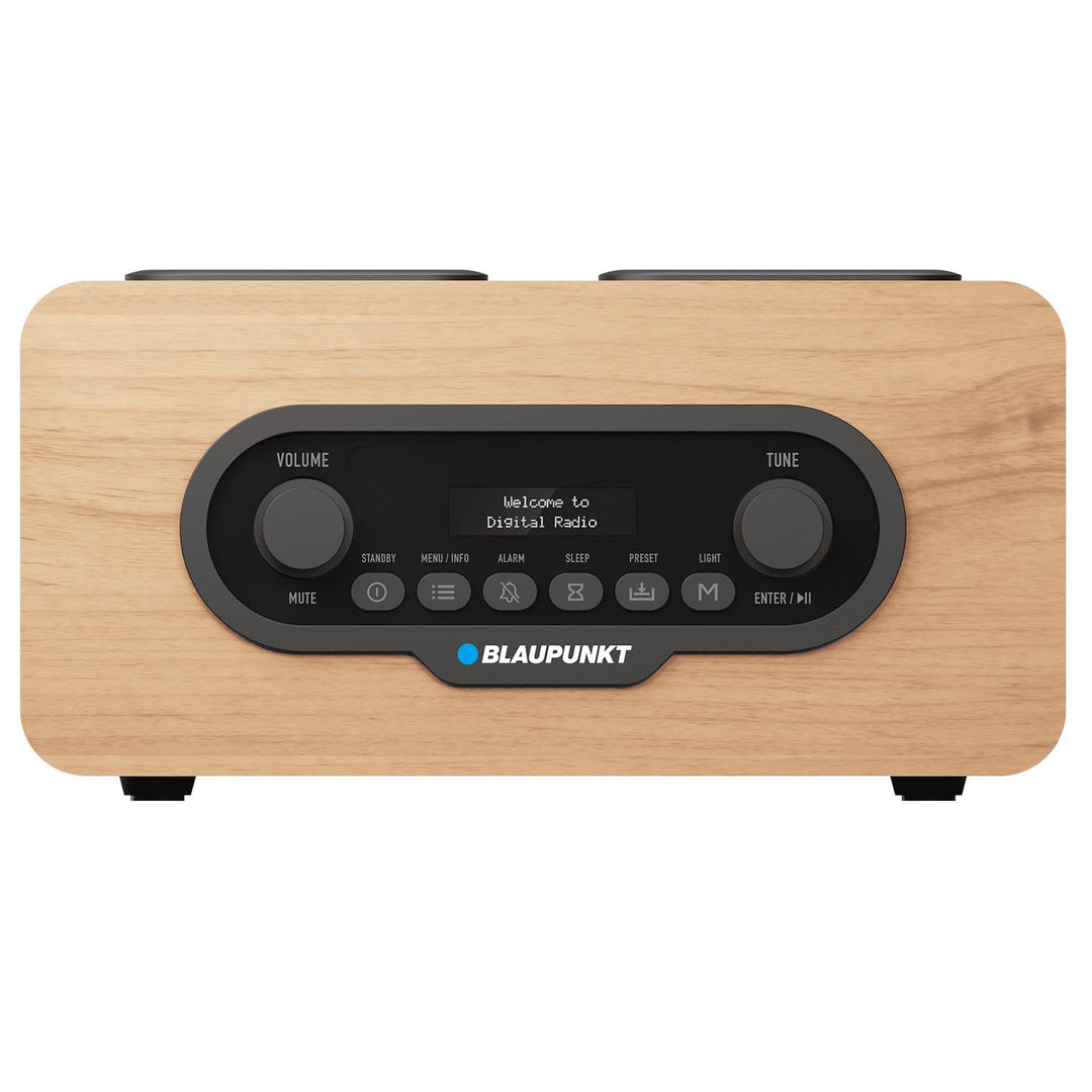 Blaupunkt DR10CR Tragbares DAB+ UKW-Radio, Bluetooth 5.3, USB/microSD-Player, LCD-Display, Dual-Alar