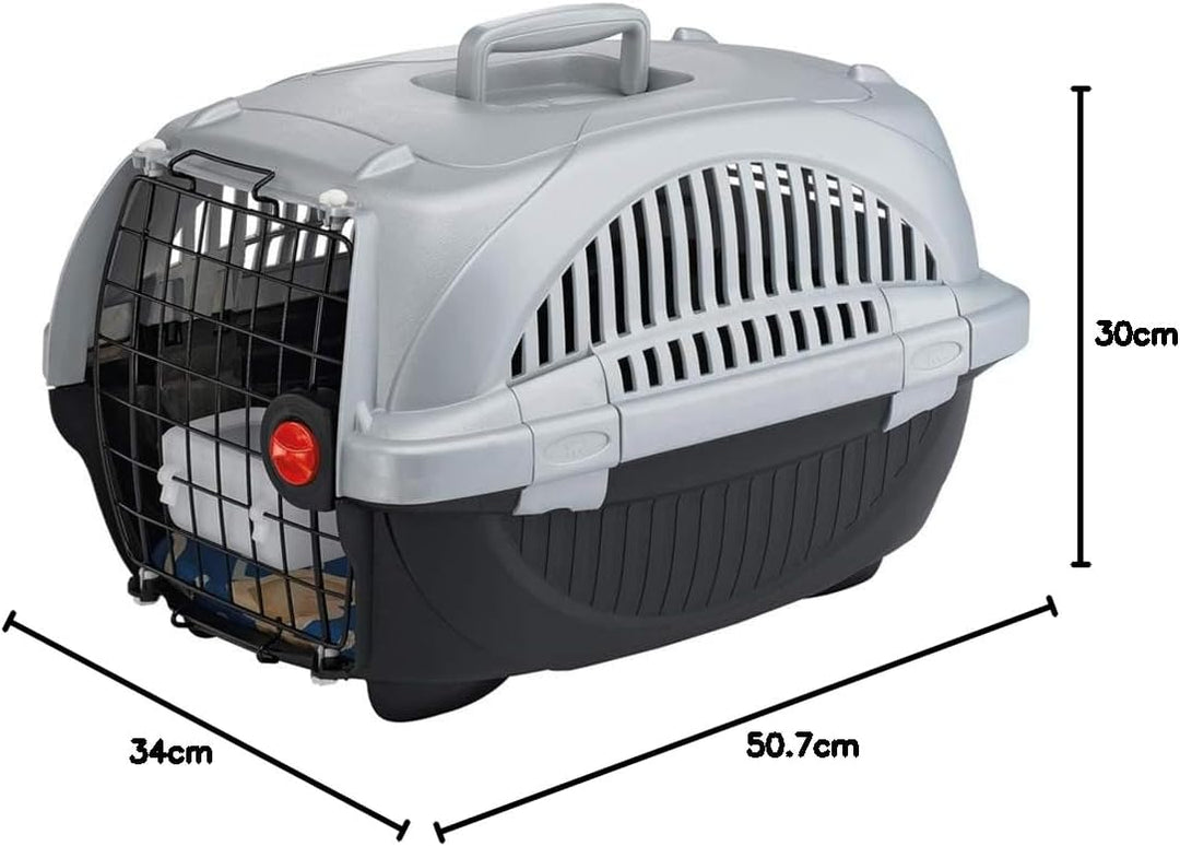 Ferplast Transportbox für Haustiere Hundebox für kleine Hunde und Katzen Atlas Deluxe 10, Transportb
