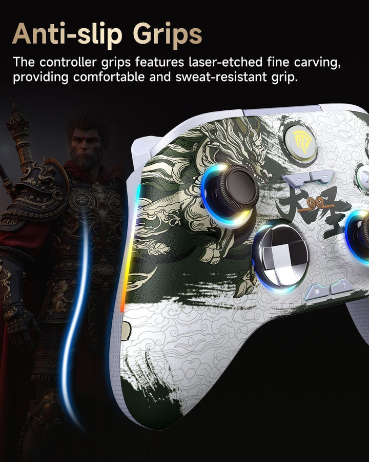 EasySMX X15 Controller PC, PC Controller Wireless mit 7 RGB Licht, Gaming Controller PC mit Hall Joy