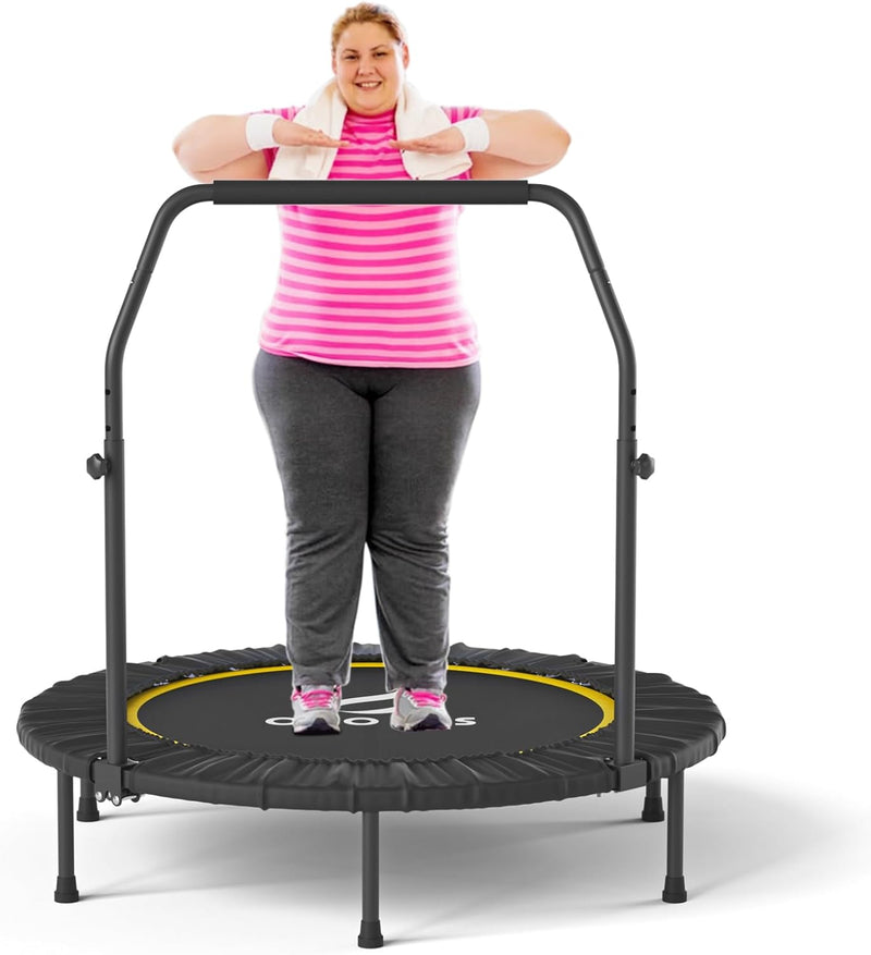 CLORIS 101,6 cm faltbares Fitness-Trampolin – maximale Belastung 400lb, Mini-Rebounder mit verstellb