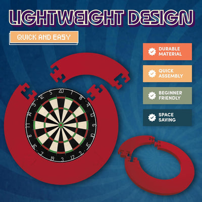 Designa Darts Dartscheiben-Umrandung, langlebig, leicht, Eva-Puzzle-Ring-Design, mehrere Farben Grau