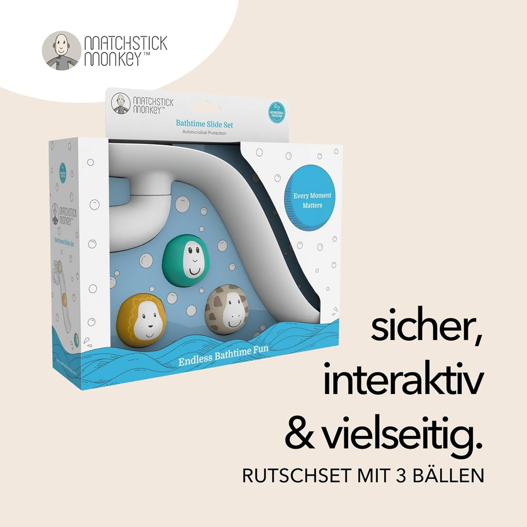 Matchstick Monkey Badewannen Rutsch-Set – Baby Badespielzeug, sensorisches Lernen, leicht zu greifen
