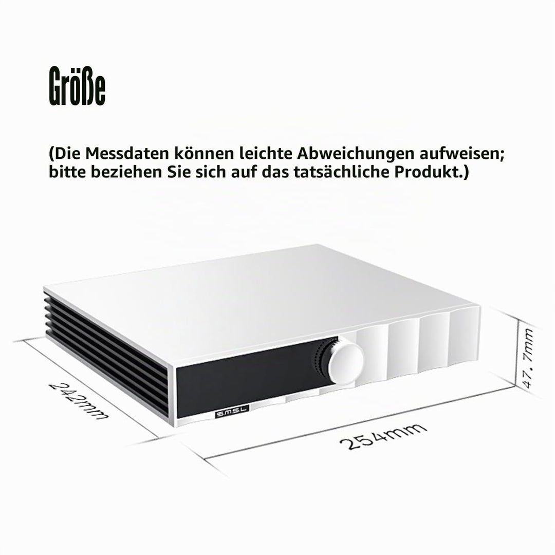 SMSL PA400 GaN-Powered Stereo High Power Amplifier(400W), High-Fidelity Audio Amp with XLR/RCA Input