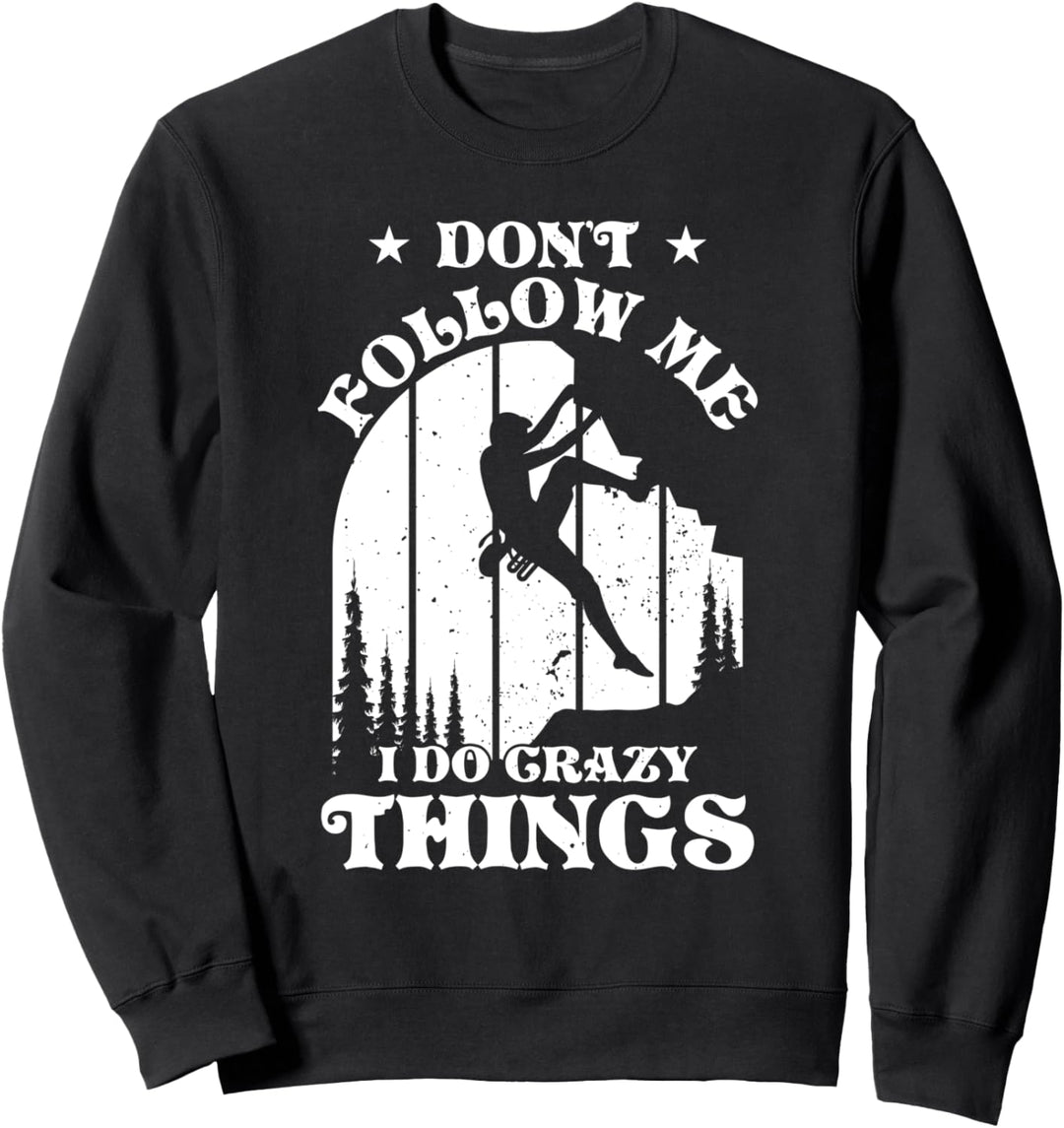 Vintage Climbing Bouldering Kletterer Fels Klettern Sweatshirt