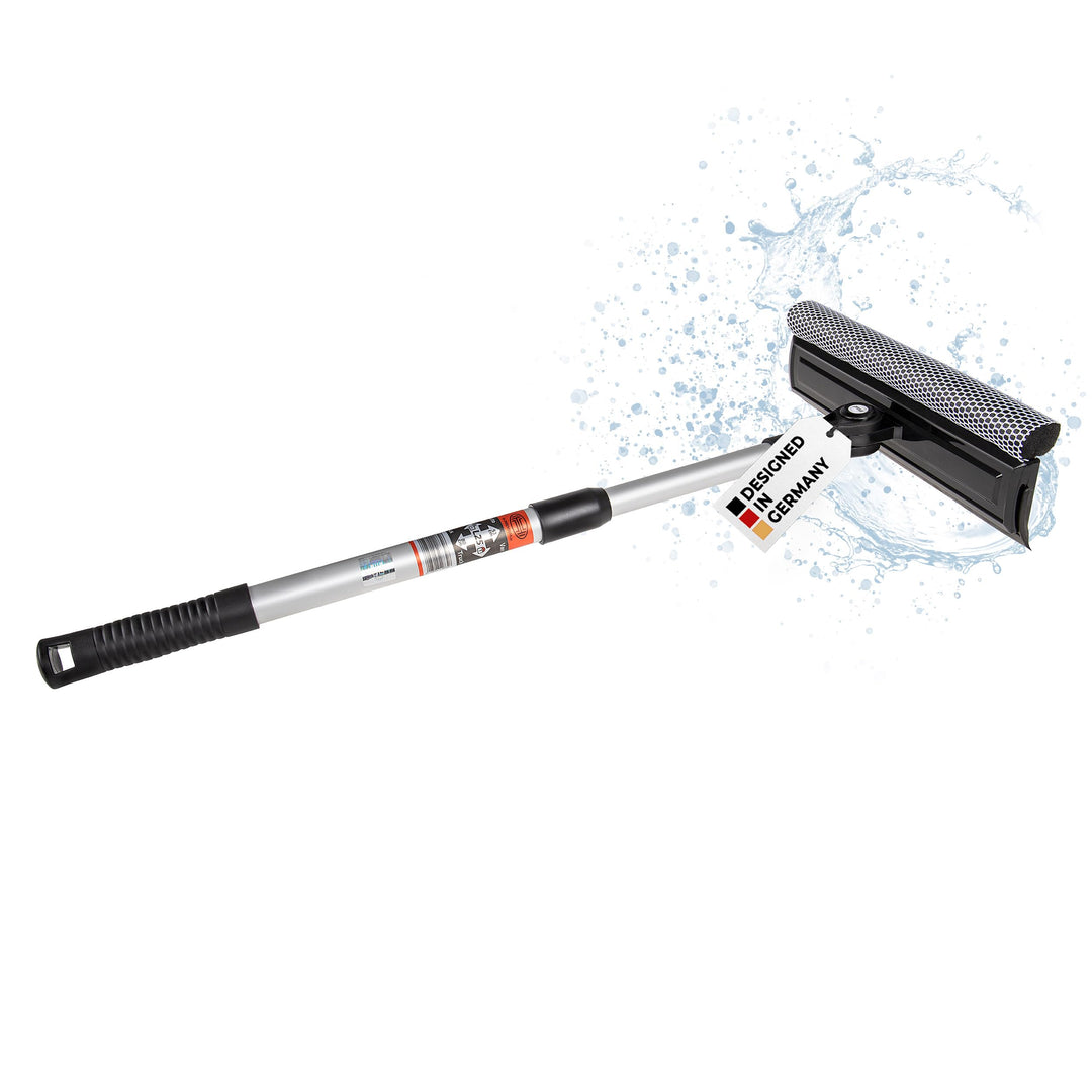 HEYNER® Scheibenreiniger mit Teleskopgriff I klappbar 50-80cm lang I Fensterwischer für Auto, Wohnmo