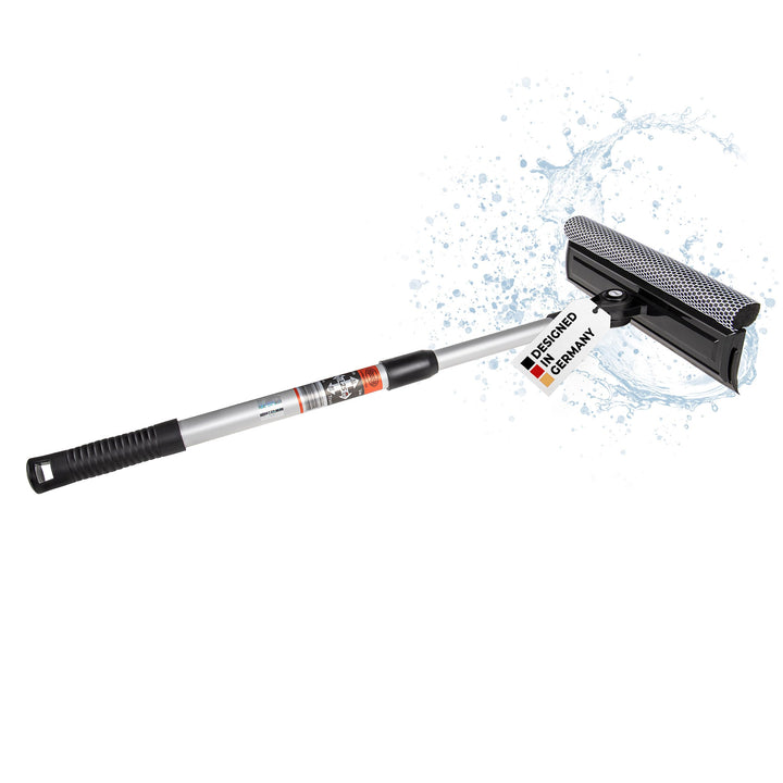 HEYNER® Scheibenreiniger mit Teleskopgriff I klappbar 50-80cm lang I Fensterwischer für Auto, Wohnmo