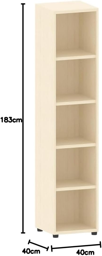 Aktenregal 5 Fächer versch. Farben | Büroregal 5 OH aus Holz | Büromöbel Ordnerregal Standregal H183