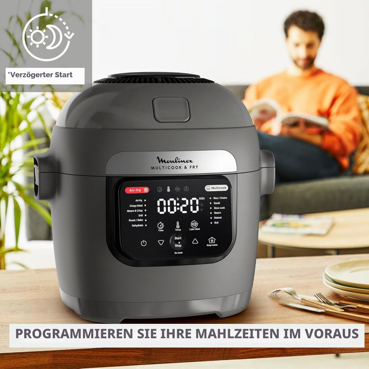 Moulinex Multicook & Fry, Multikocher & Integrierter Airfryer, 12 Programme, Kochen auf 2 Ebenen, ve