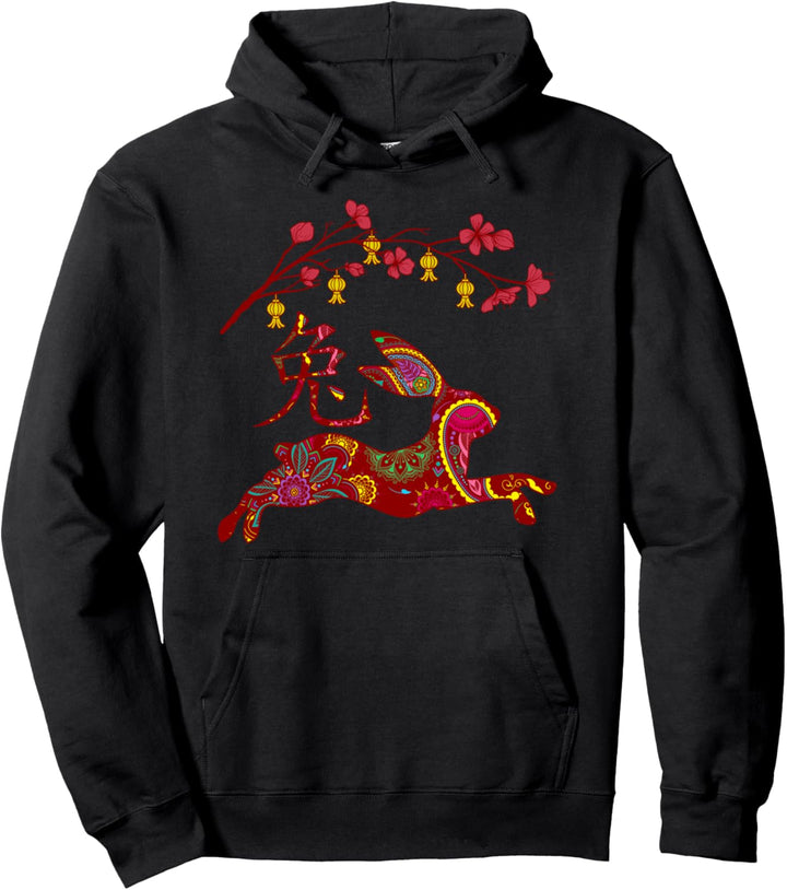 2023 Chinesisches Sternzeichen im Jahr des Hasen Pullover Hoodie