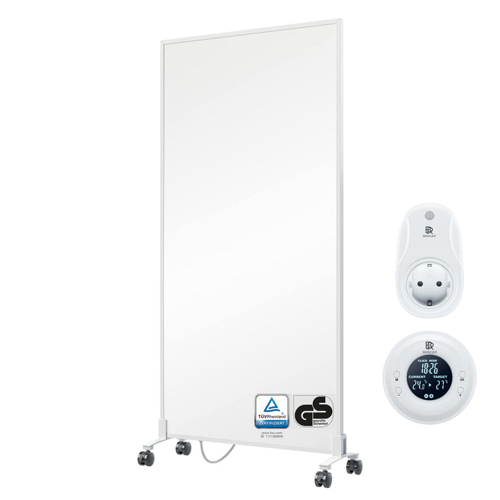 BR Bringer Infrarotheizung Standgerät - 1200 Watt - Energiesparend - Mobile Elektroheizung mit Stand